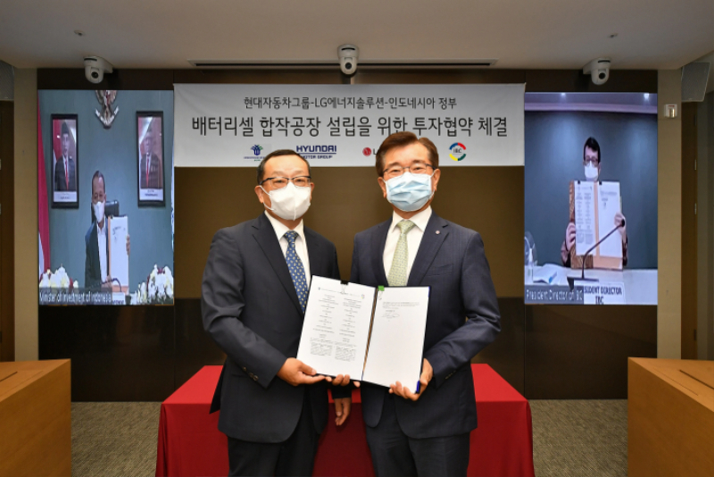 (Photo 1) Hyundai Motor Group and LG Energy Solution Sign MoU with Indonesian Government to Establish EV Battery Cell Plant.jpg